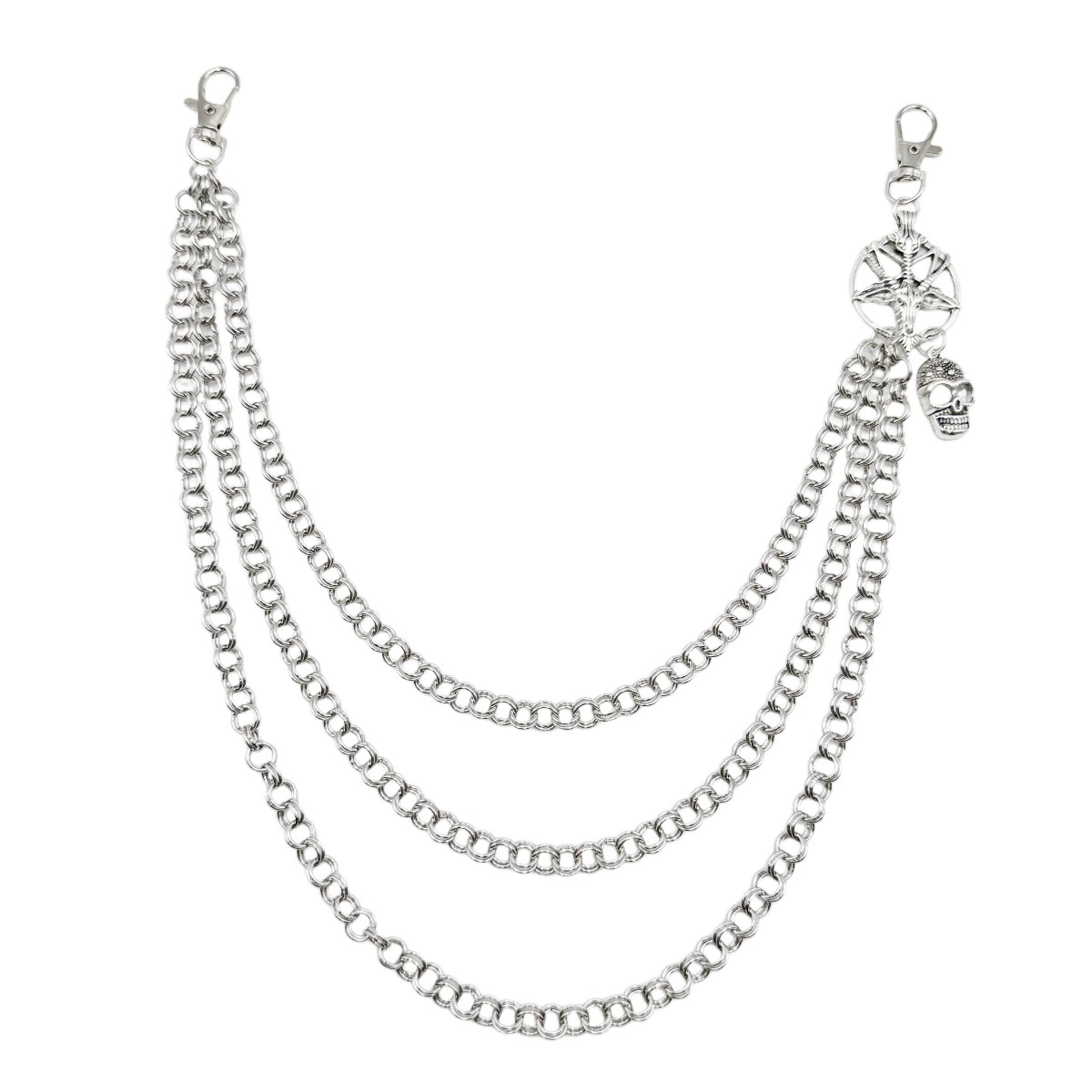 Металлический аксессуар в хип-хоп стиле, цепь для брюк, европейский стиль