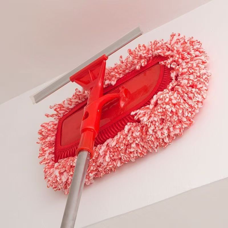 Retractable Extra Large Size with Glass Scraper Fiber Cloth Cleaning Ceiling Mop Wiping Glass Wall Tile Flat Mop