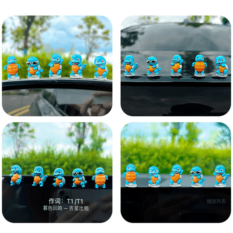 Nuevos adornos de automóviles lindos Jennie Tortuga interior consola central espejo retrovisor pantalla de automóvil eléctrico artículos de decoración de automóvil