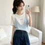撞色新款女士夏季t恤