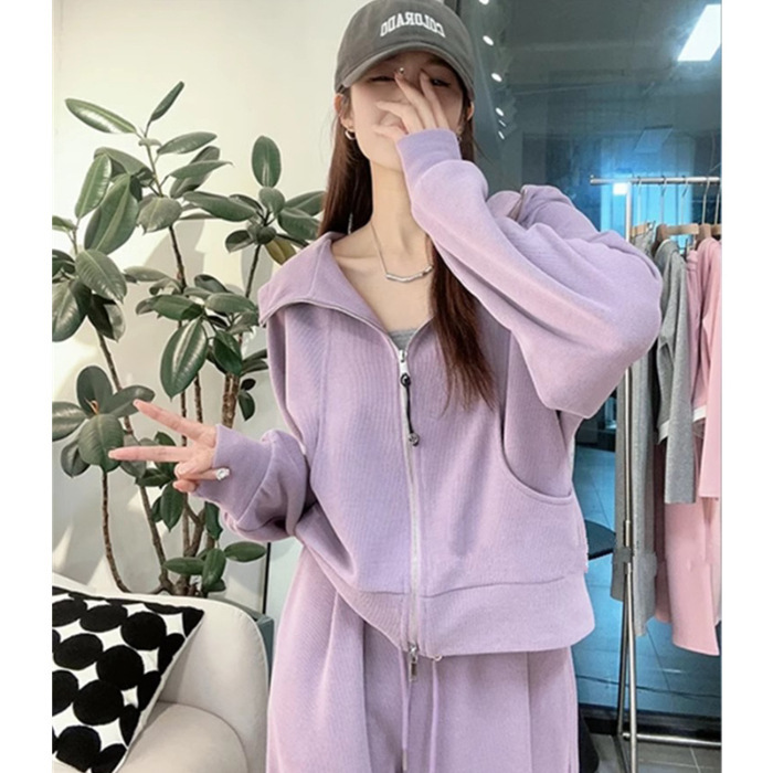 大码春秋季卫衣运动套装女时尚减龄宽松显瘦休闲两件套胖mm240斤|undefined