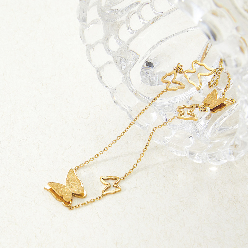 Fairy Style Butterfly Stainless Steel Necklace Plating Stainless Steel Necklaces_colorza_5