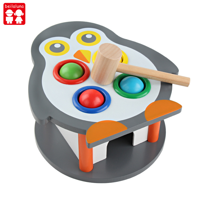 Mesa de pilotes de madera bebé juguetes ejercicio coordinación mano-ojo coordinación niños educación temprana juguetes educativos al por mayor