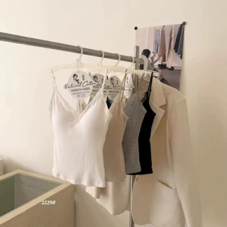 2229蕾丝吊带背心女2026春夏新款打底内搭高级设计感立体钩花上衣