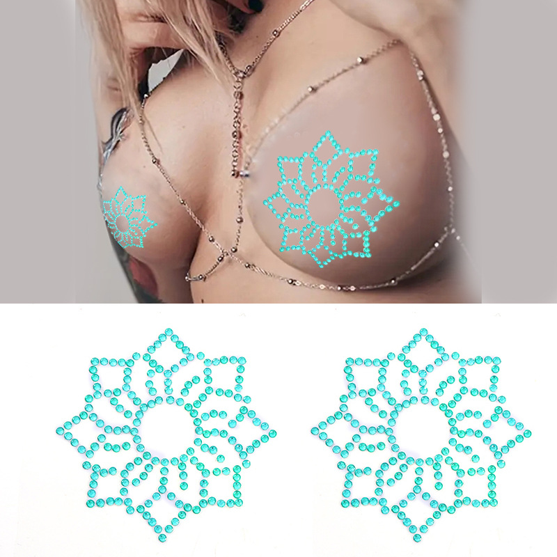 Venta caliente pegatinas de pecho sexy bikini pegatinas de pecho equipo de carnaval transfronterizo decoraciones navideñas damas Chest patch