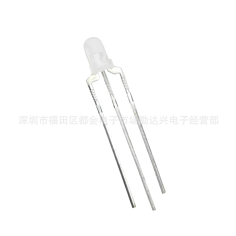 Зелёный двухцветной LED индикатор, 3 мм