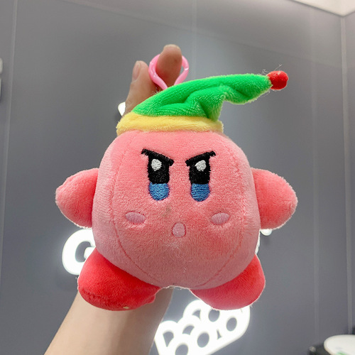 Plush Kirby school bag creative couple bag doll female backpack pendant doll doll pendant key chain