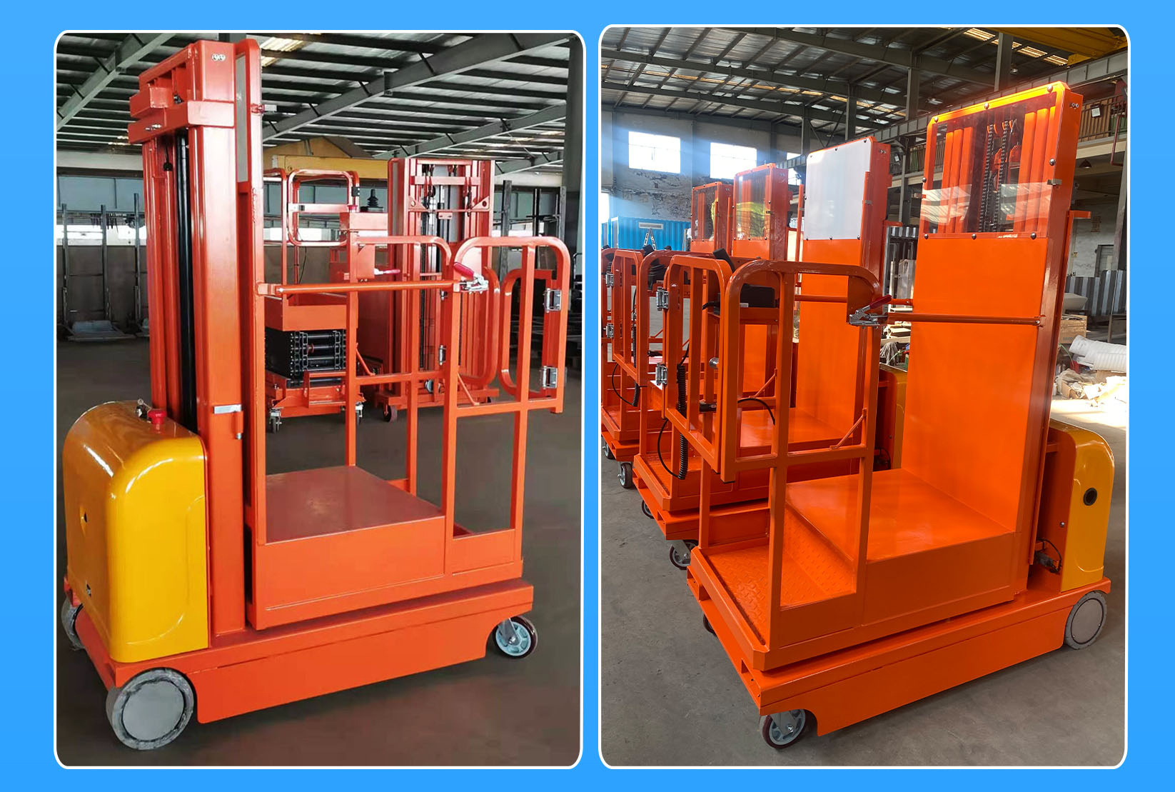 Electric Aerial Work Vehicle, Material Picking and Lifting Platform, Warehouse Hydraulic Lift, High-Altitude Material Handling Machine