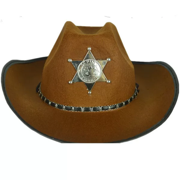 Western Cowboy Hat Performance Props Antique Zorro Knight Cos Carnival Halloween Western Five-Star Cowboy Hat