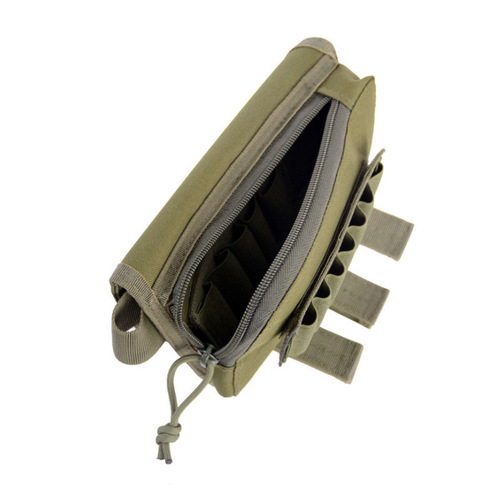 Double layer 7+7 hole bullet clip bag cover Military camouflage outdoor hunting multi-functional tactical cheek holder bullet bag gun butt