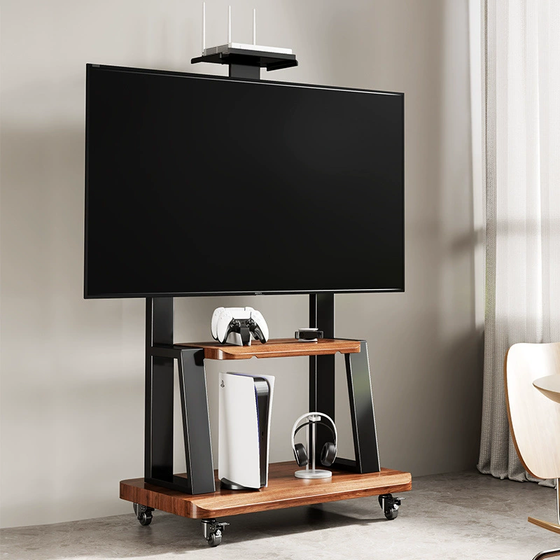 Утолщенная подвижная напольная подставка для телевизора с колесами, универсальная вешалка, универсальная тележка без перфорации, бесплатная доставка