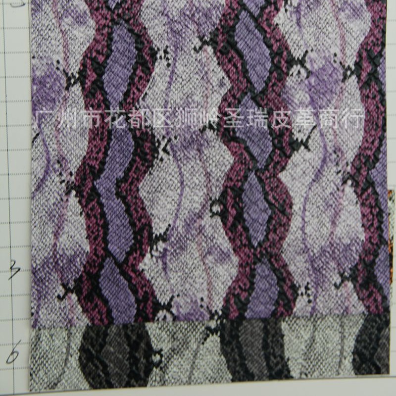 厂家直销批发水晶蛇纹皮革 本季蛇纹皮革 复古蛇纹皮革SR-1319
