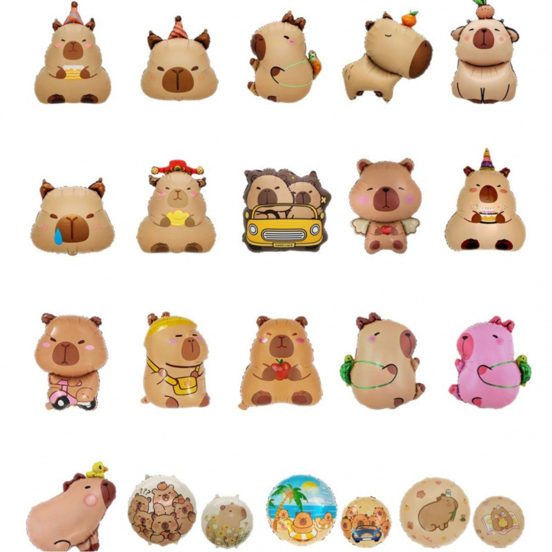 Kapibara Aluminum Mold Birthday Balloon Decorations Cartoon Capybara Balloon Children's Toys Birthday Decoration Kapibara Aluminum Mold Birthday Balloon Decorations Cartoon Capybara Balloon Children's Toys Birthday Decoration