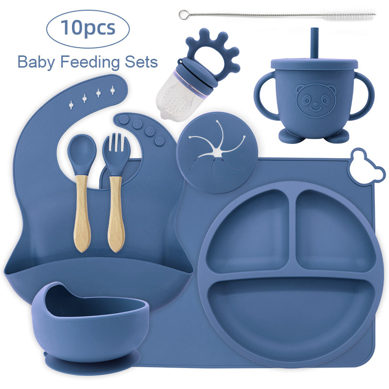 Suministros de silicona fábrica de suministros para niños suplemento de alimentos tazón plato de vajilla suplemento de alimentos mantel de alimentación materno e infantil necesidades diarias