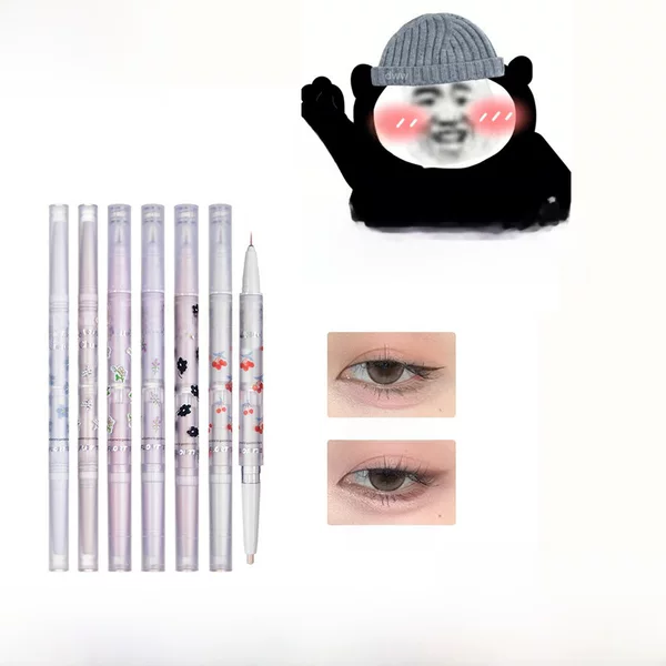 Spot FLORTTE/Flower Lolia First Kiss Baby Series High-gloss Pearlescent Brightening Sleeping Silkworm Double-headed Sleeping Silkworm Pen