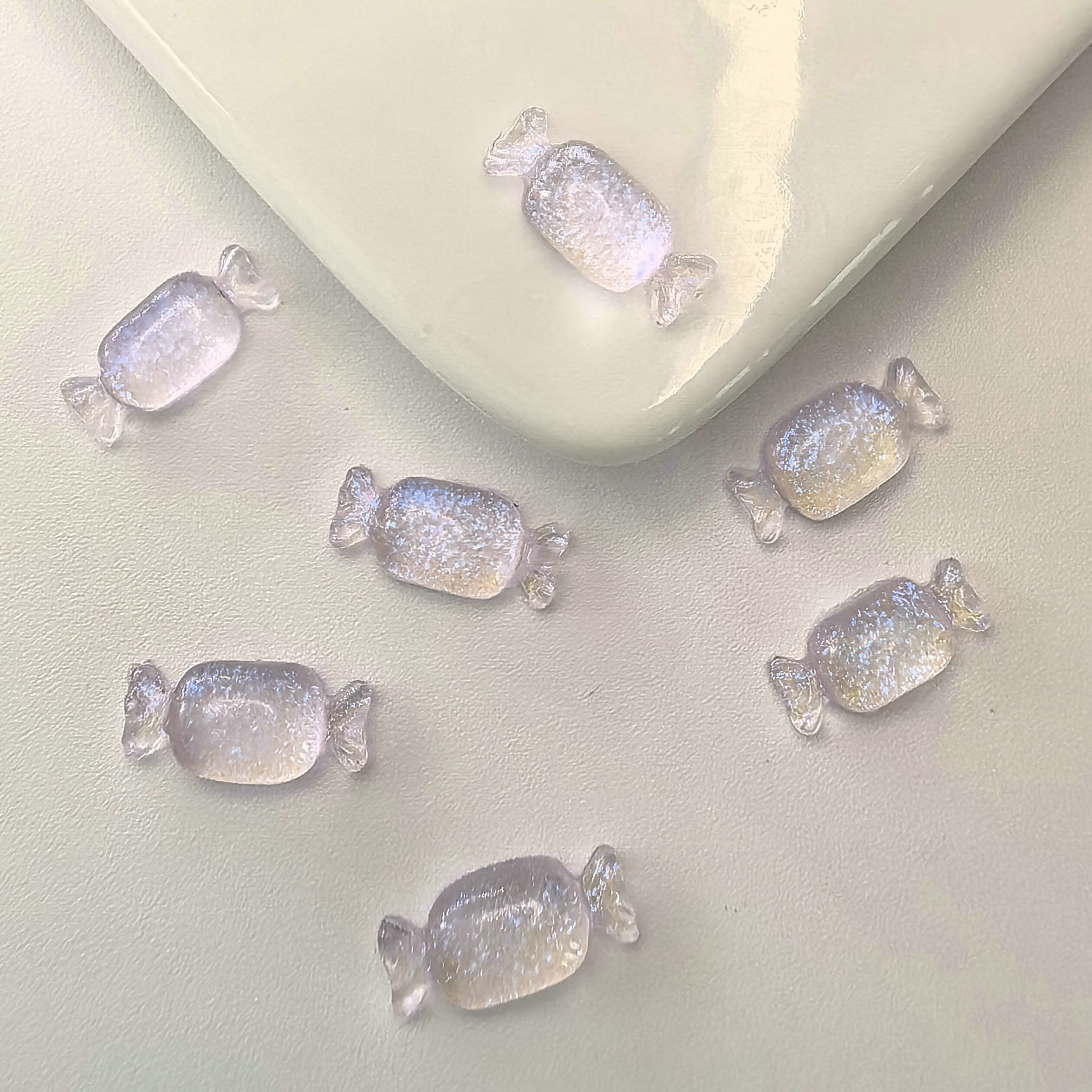 穿戴甲配饰网红冰透细闪立体糖果美甲饰品树脂食玩饰品diy饰品