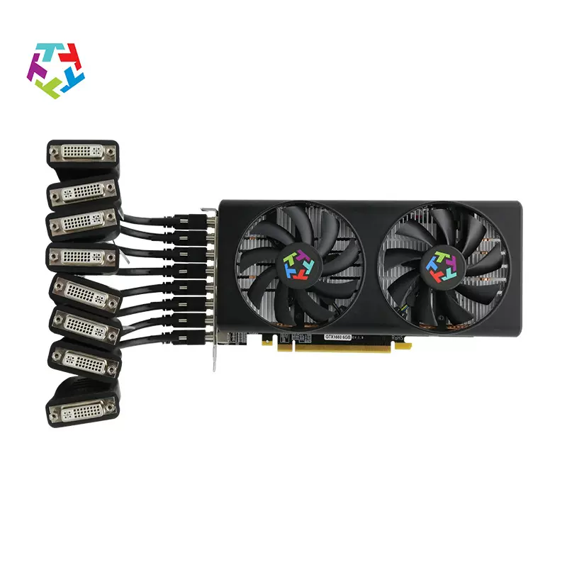 冶天GTX1660 8屏输出多屏显卡大数据可视化屏幕6G 8HDMII厂家直供