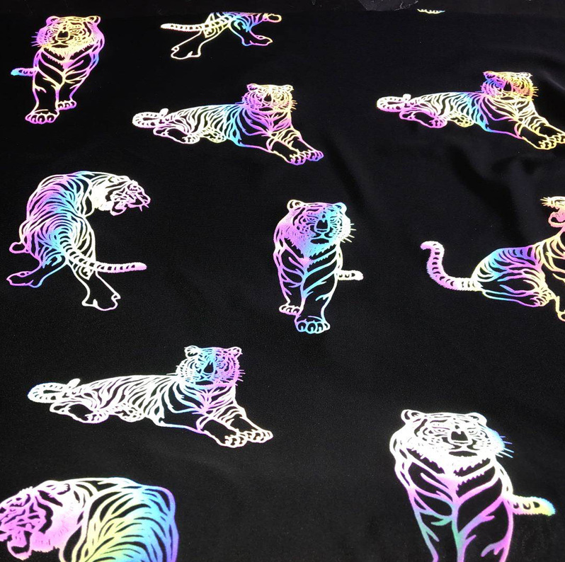 다채로운 호랑이 인쇄 강직 천