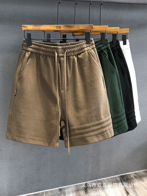 Three-Stripe Design Heavyweight Sports Casual Shorts Men's Pants Summer Loose Five-Point Pants American Style Wholesale Three-Stripe Design Heavyweight Sports Casual Shorts Men's Pants Summer Loose Five-Point Pants American Style Wholesale