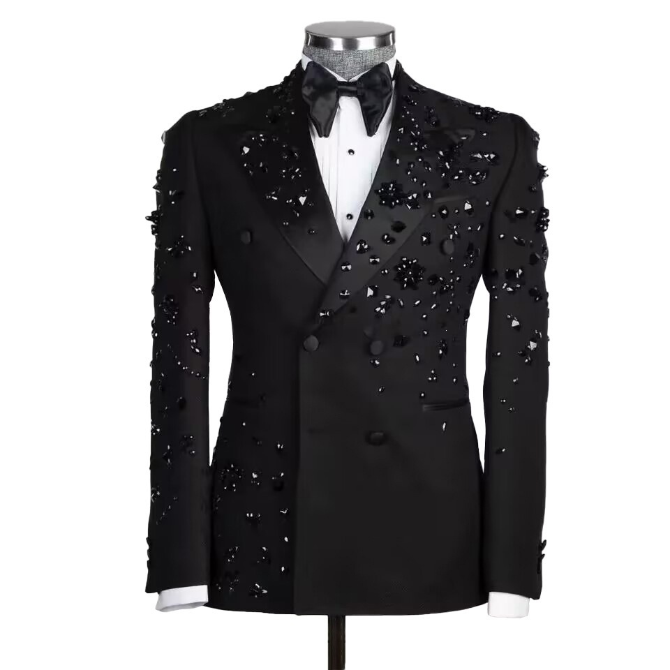 Luxury Slim Fit Men's Suit Set For Formal Events And Stage Hosting_voghion.com