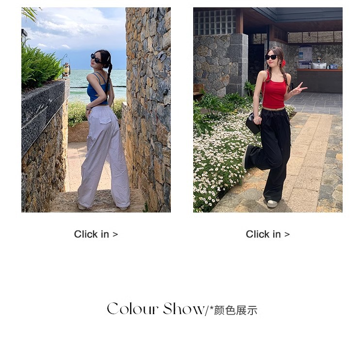 Backless Slim Fit Summer Cami Top with Built-in Bra