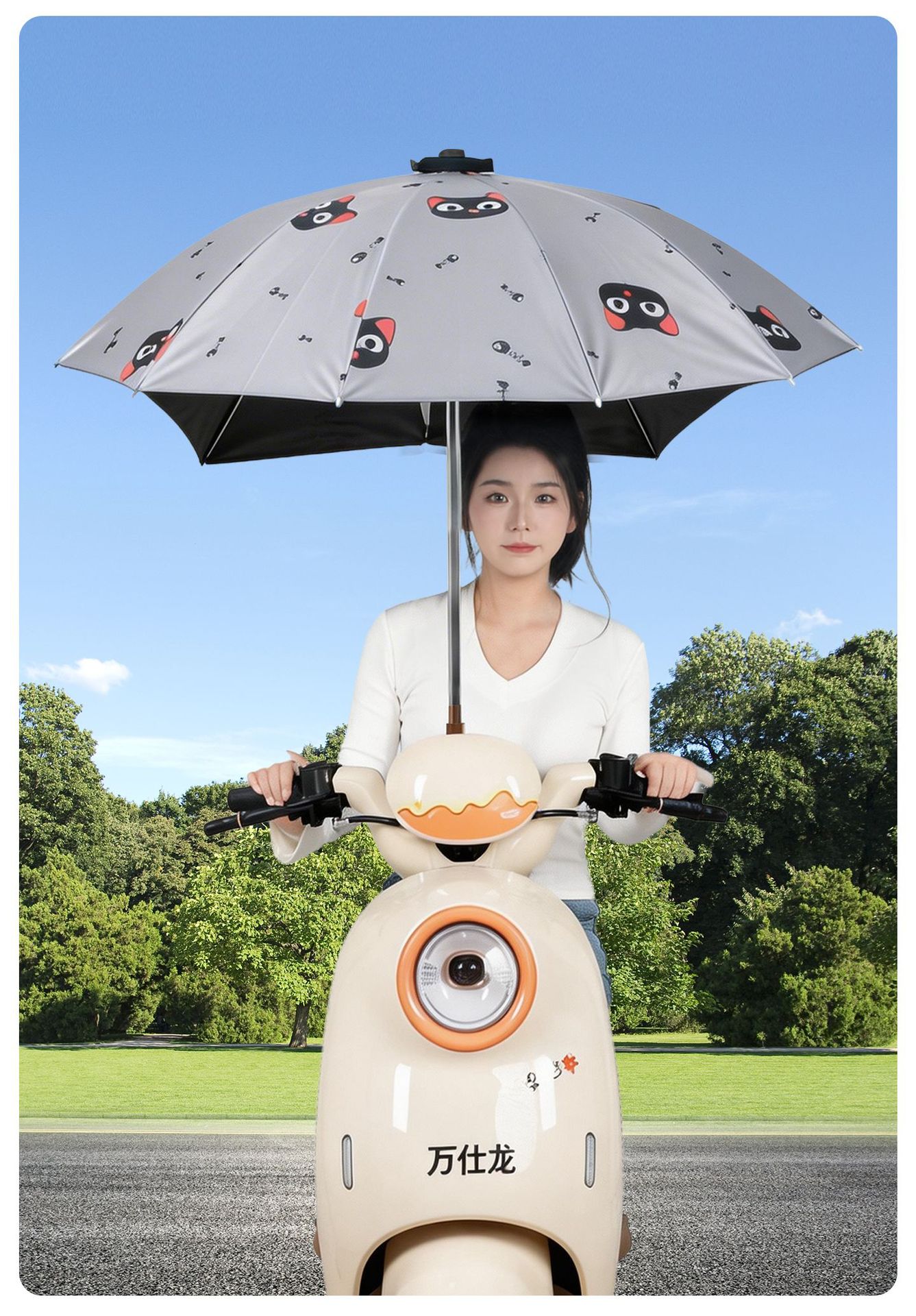Electric Scooter Umbrella, Thickened and Detachable, Safety Sunshade and Rain Cover, New Model Sunshade Canopy for Motorcycles