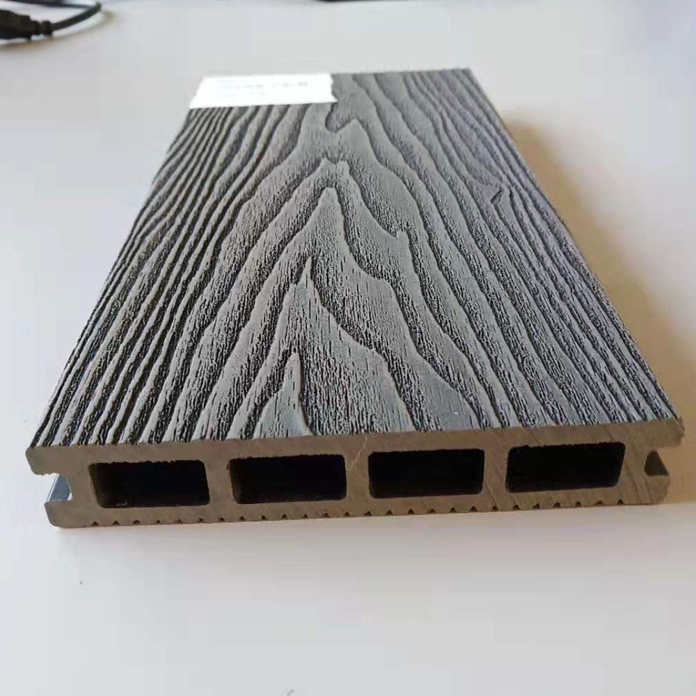 Piso de madera de plástico 146*25 DE INGENIERÍA al aire libre WPC decking de madera fábrica de piso de plástico agujero redondo al aire libre