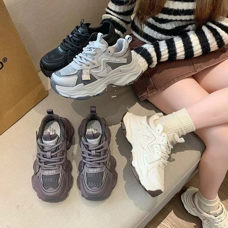 Autumn white sneakers platform