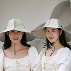 Best-selling Hainan wide-brimmed hat for men and women, summer fashion, foldable sunshade sun hat, fishing farmer hat