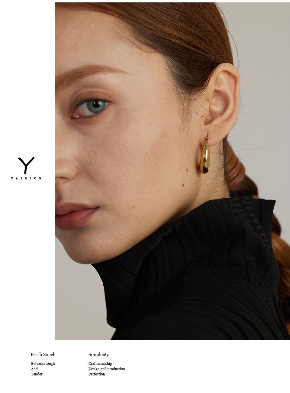 Fashion Solid Color Titanium Steel Plating Earrings 1 Pair