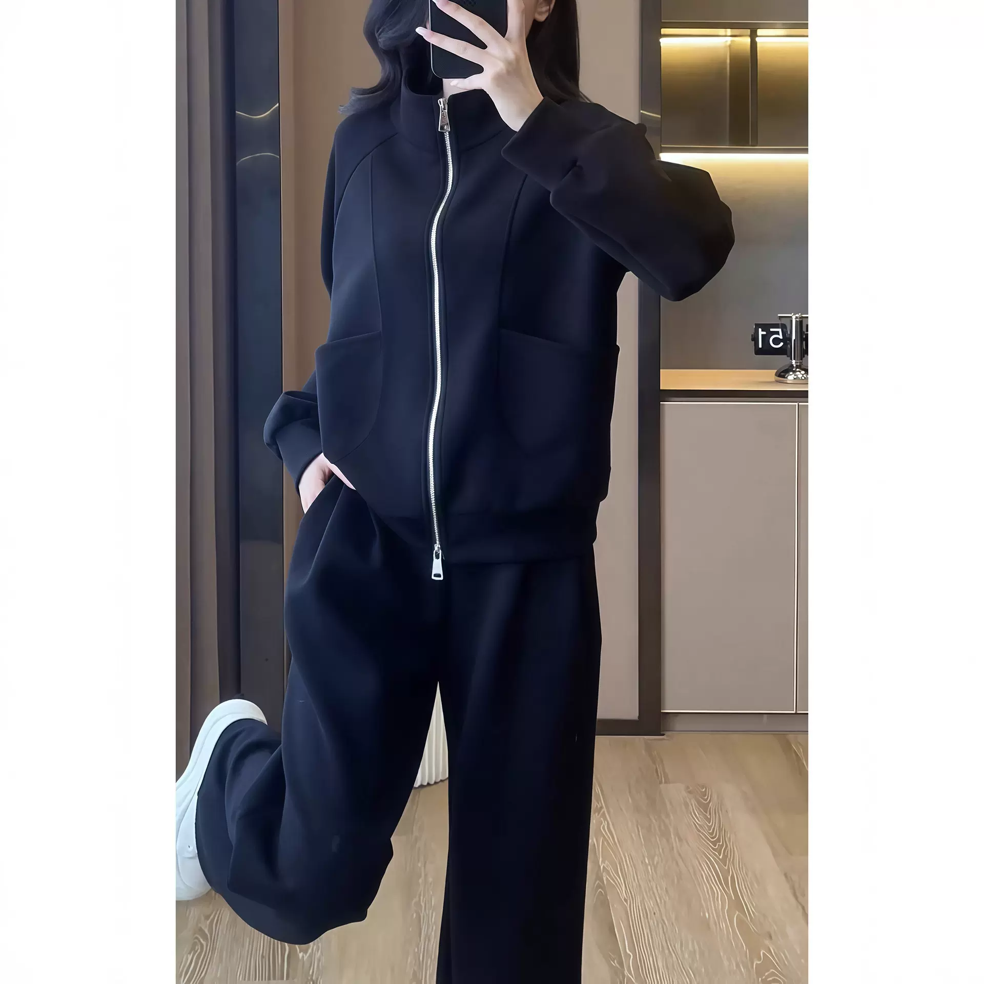 休闲运动套装女2025秋季新款爆款大码胖mm宽松洋气卫衣长裤两件套