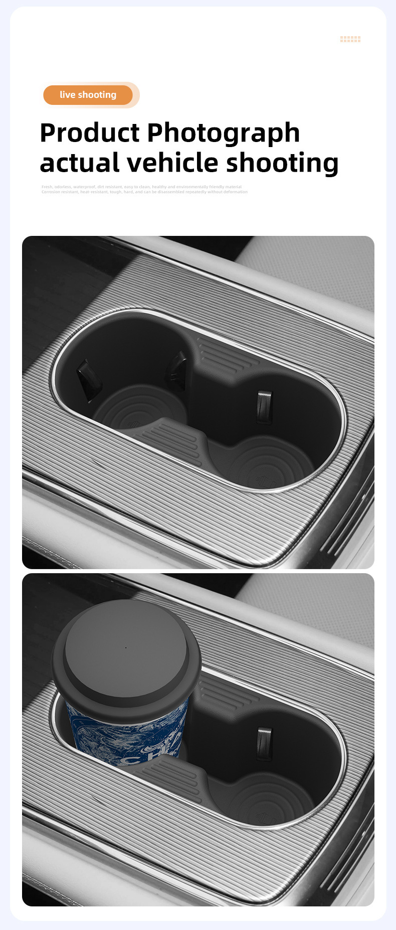 Suitable for 26 models of Mazda EZ6 central control cup holder 6E protective anti-slip mat, specialized car accessories for modification