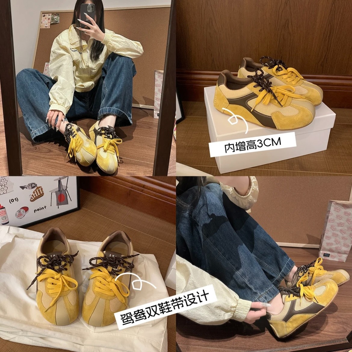 "Tío Stable" Colegio Crewe ~ Zapatos de entrenamiento para mujeres de primavera 2025 nuevos zapatos deportivos casuales de estilo universal