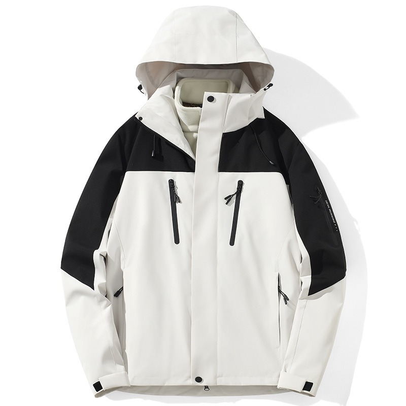 3 - en - 1 chaqueta de asalto nuevo hombre y mujer al aire libre a prueba de viento chaqueta cálida con camelera desmontable ropa de montaña compra grupal