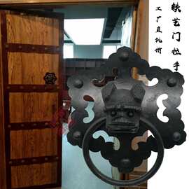 装饰门环兽头老式门复古狮子头门环铜把手拉手扣仿古门环大门配件