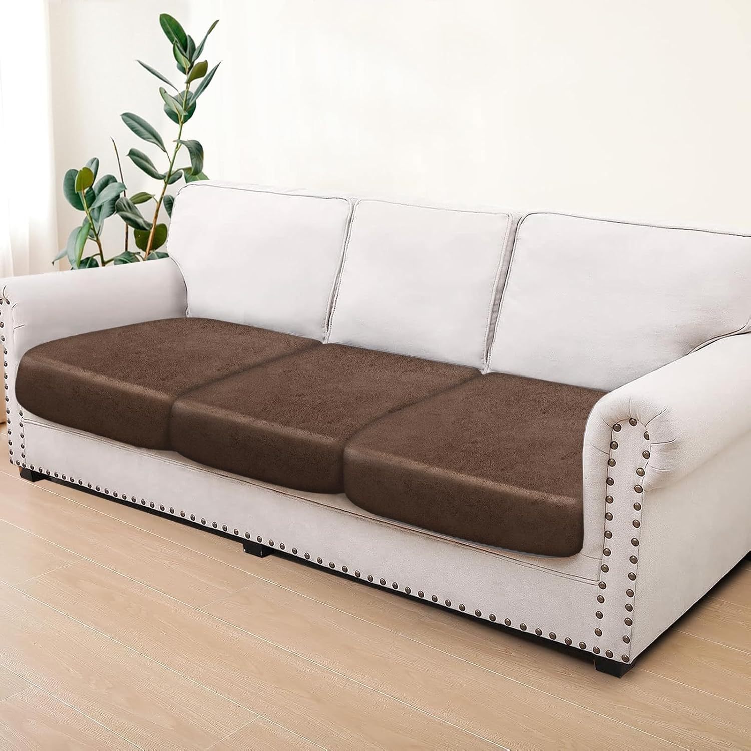 Cross-Border Pu Imitation Leather Sofa Cushion Cover, Fully Elastic, Gold Foil Cracked Pattern, Suitable for All Seasons, Dust-Proof and Stain-Resistant Leather Sofa Cover