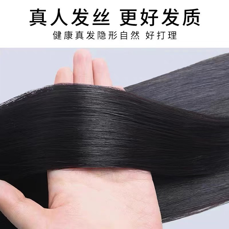新品第二世代フェザーヘアエクステンション、本物の髪、第三世代フェザーオリジナルブレイドヘア、シームレスヘアエクステンション、本物の髪、再利用可能|undefined