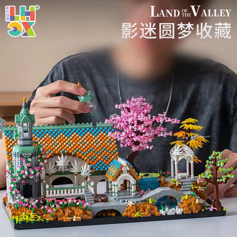 827 serie de arquitectura conjunta creativa del valle de puzzle puzzle de ensamblaje de bloques de construcción juguetes regalos adornos al por mayor image 3