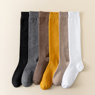 Calf socks women's long over-the-knee ins trendy autumn and winter jk Japanese style mid-high tube slimming leg black cross-border exclusive