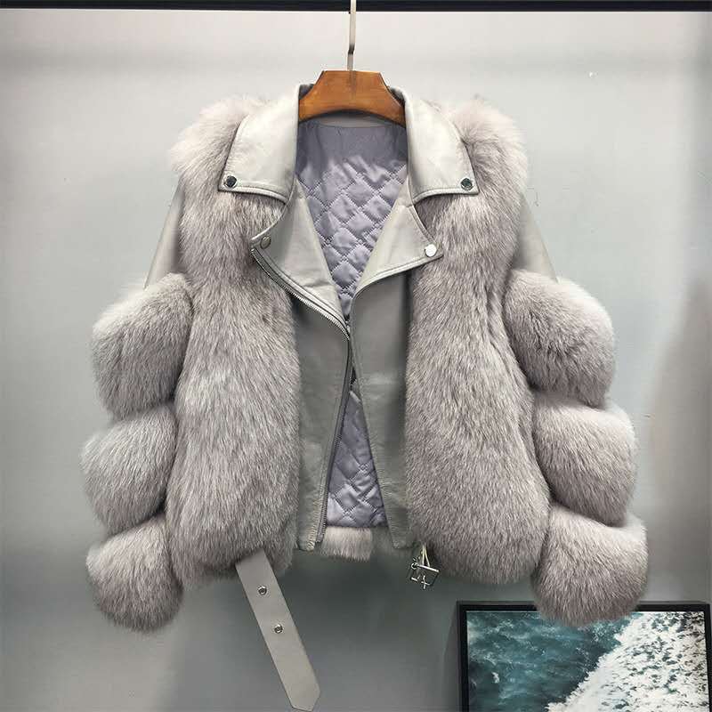 Faux Fur Motorcycle Jacket 5