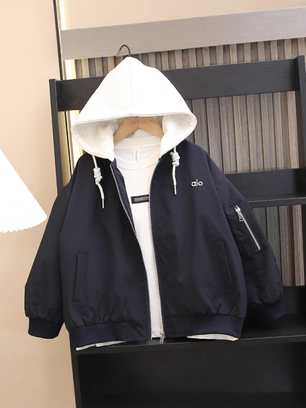 男童外套春秋款2025新款男孩儿童连帽衣服大童秋装拉链衫夹克上衣|undefined