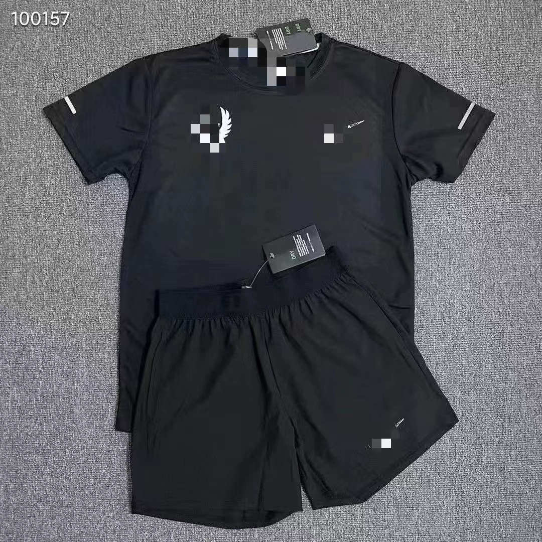 Летняя спортивная студенческая тренировочная футболка, комплект одежды для ежедневного фитнеса с короткими рукавами, спортивный топ, легкоатлетический костюм.