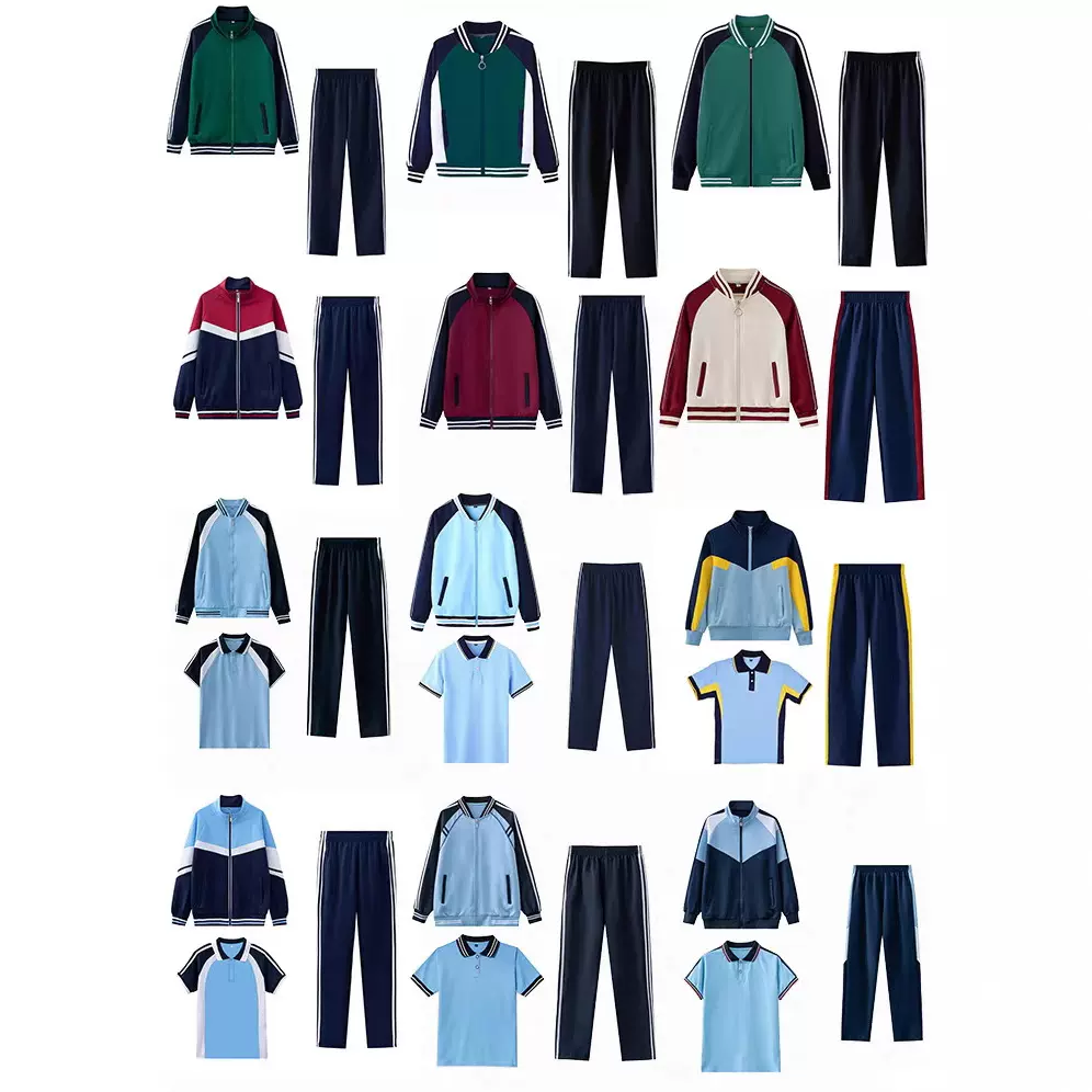 校服厂家直销新款高中初中学生运动秋冬款中学生校服厂家直销