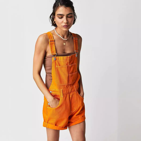 solid denim overall