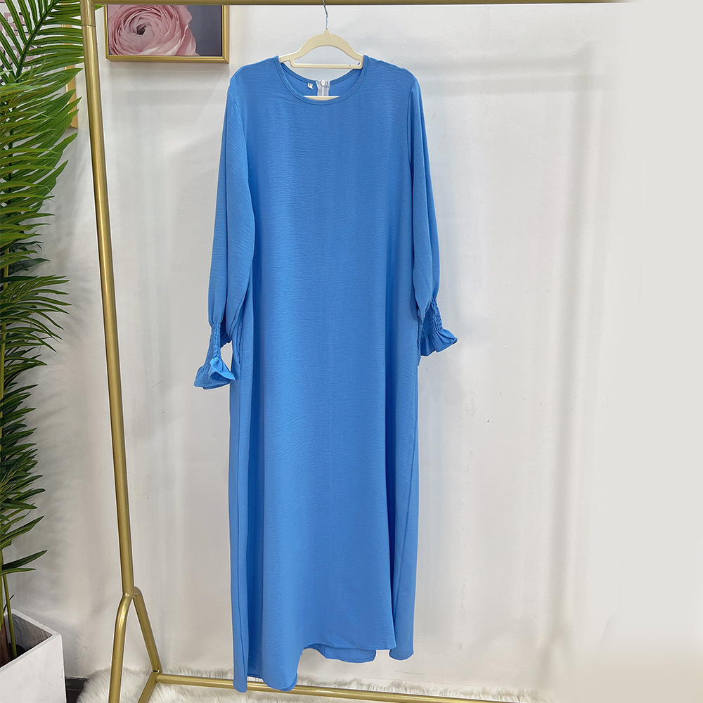 Vestido Loriya 2023 de color sólido para mujer talla grande LR591