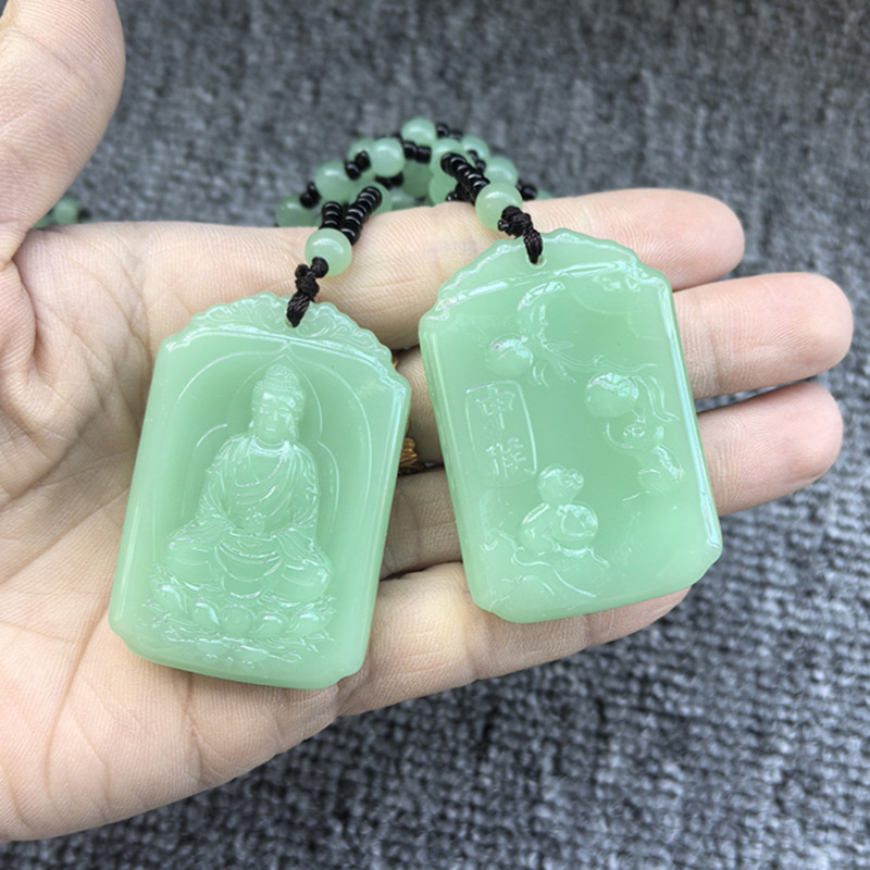 Double-sided zodiac charm [monkey] - beaded chain style