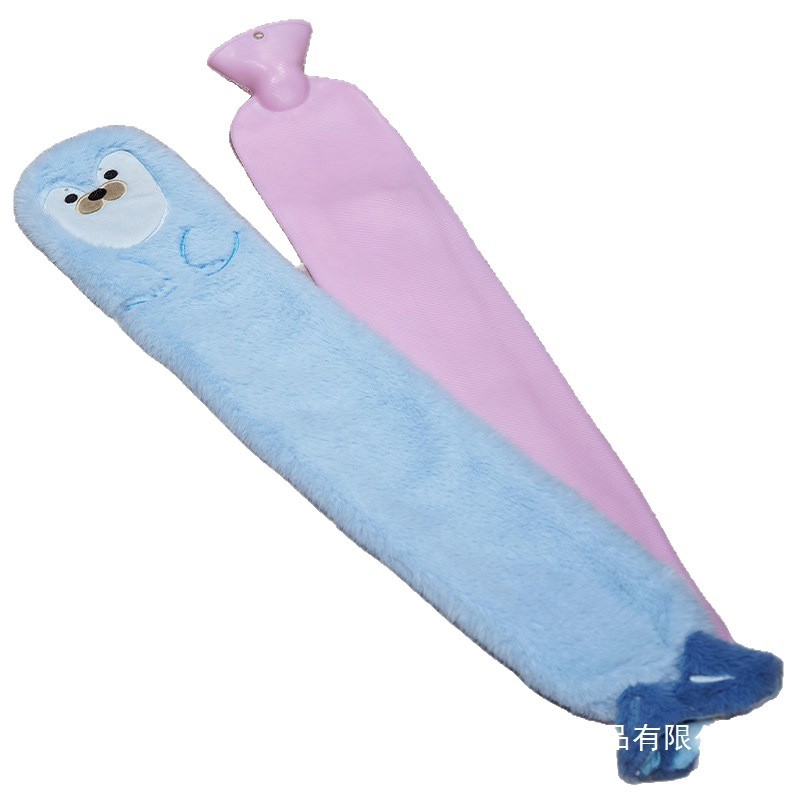 Bolsa de agua caliente de tira larga almohada de agua de vertido de agua para dormir calentando los pies, bolsa de agua caliente de cama alargada, regalo para novias mayores.