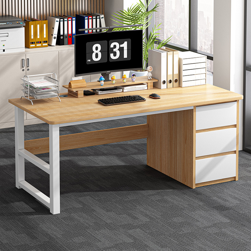 Escritorio de computadora Escritorio Dormitorio doméstico Escritorio de estudio para estudiantes Casa de alquiler simple con cajón Escritorio de oficina para personal