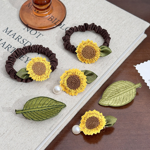 Win the championship~Sunflower Headband High-end Style Intestine Hair Tie 2025 Super Fairy Rubber Band for Women's Braided Hair