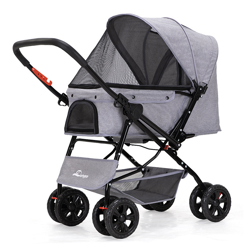 Doogo Pet Cart Dog Outdoor Cart Bidirectional Adjustment Chai Dog Corgi Dog Walking Car Small and Medium-sized Car